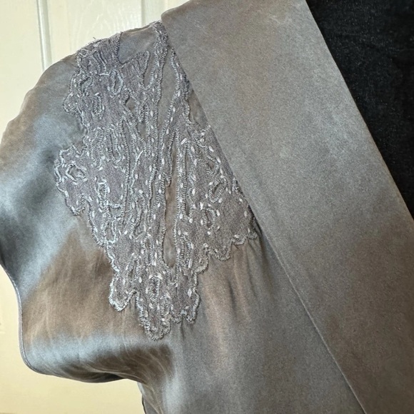 Project Alabama Silk Dress Sz 8 Embroider Retro Y2K Cocktail Party Anthropologie - Picture 5 of 10